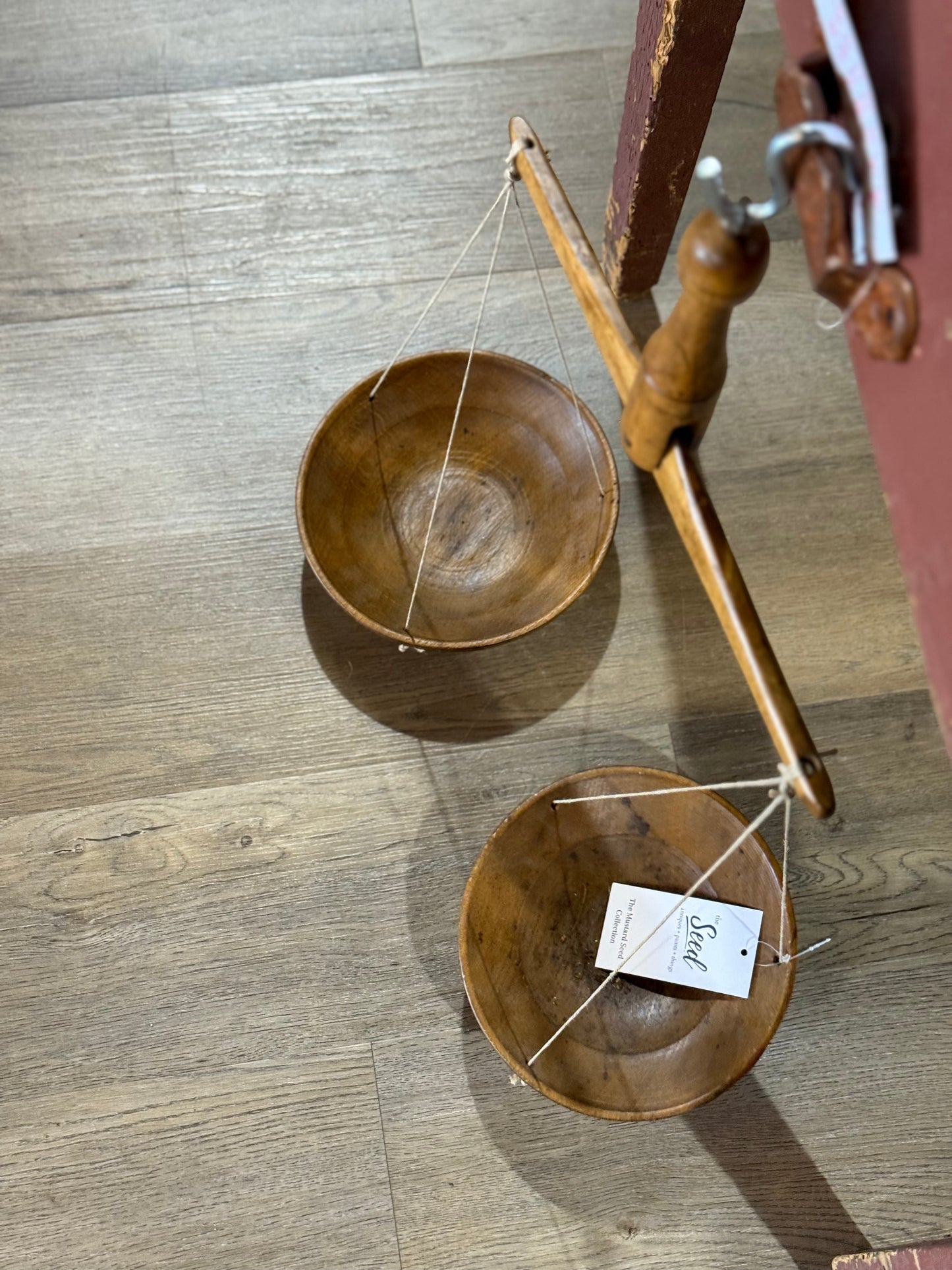 Antique Hanging Wooden Scale