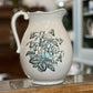 Teal Transferware Pitcher- Unmarked
