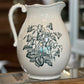 Teal Transferware Pitcher- Unmarked