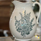 Teal Transferware Pitcher- Unmarked