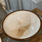 Vintage Pair of Salt Glazed Brown and White Harvest Bowls