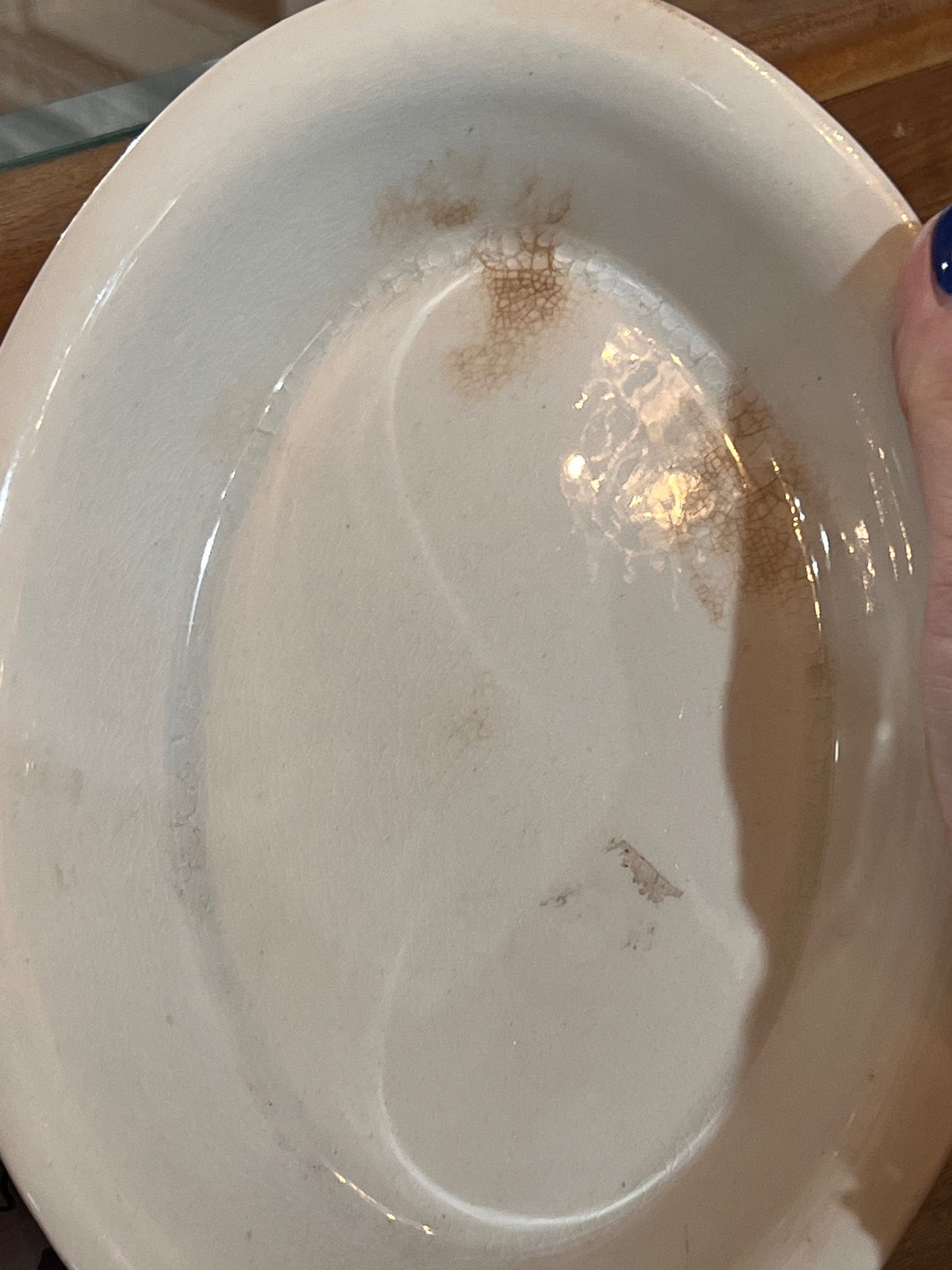 Antique Ironstone Serving Dish Vegetable Deep Unique Depth Mellor & Co