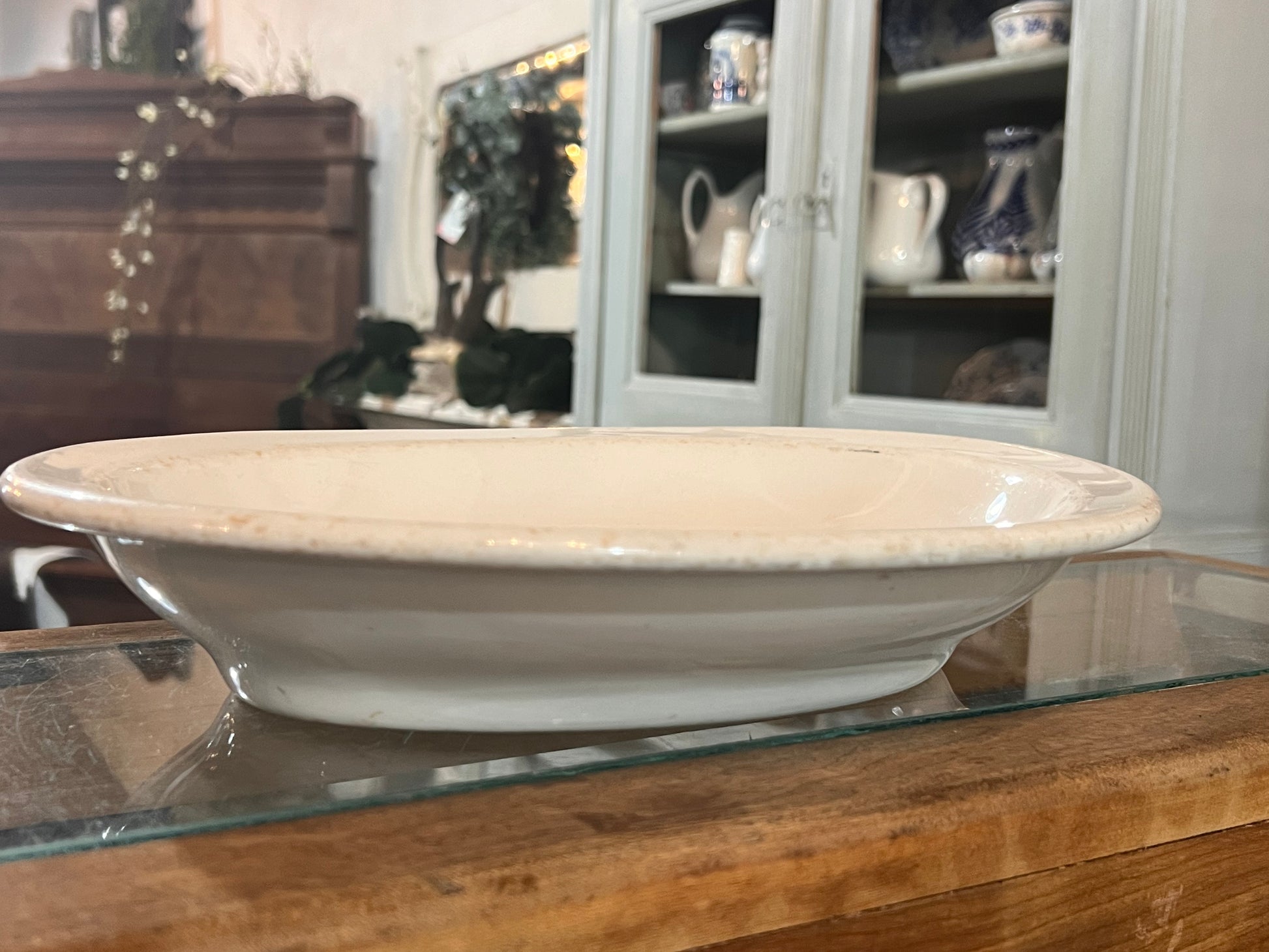 Vintage Ironstone Serving Dish Vegetable Deep Unique Depth Shenango China New Castle PA