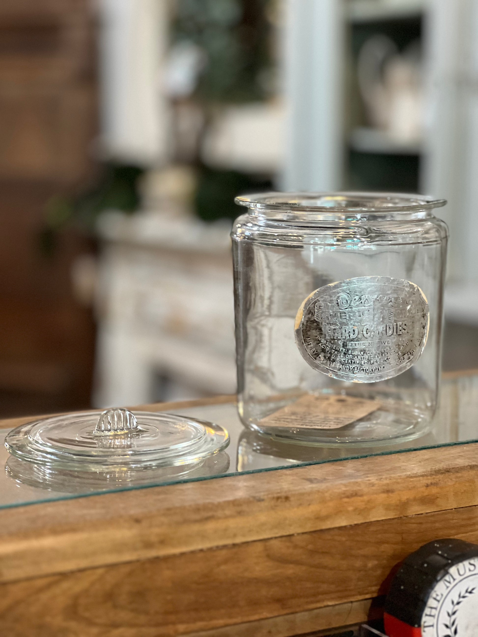 Antique Dewars American Mix Hard Candies Display Jar