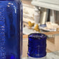 Antique John Wyeth & Bro Cobalt Blue Eye Wash Bottle & Cup