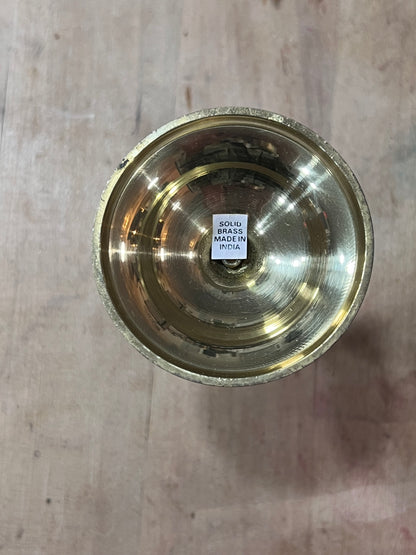 Vintage Solid Brass Taper Candlestick Holder – 6" Classic Turned Brass Tabletop Candle Stand, Made in India