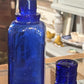 Antique John Wyeth & Bro Cobalt Blue Eye Wash Bottle & Cup