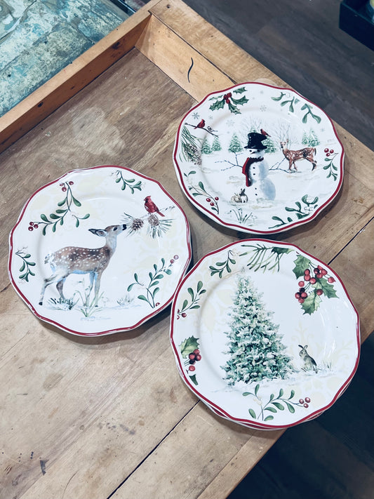 Better Homes &amp; Gardens Heritage Collection "Winter Forest" 9” Salad Plates (Sold Separately)