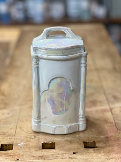 Antique German Lusterware Iridescent Porcelain Kitchen Canisters &amp; Spice Jars (Sold Individually) The Mustard Seed Collection, The Seed