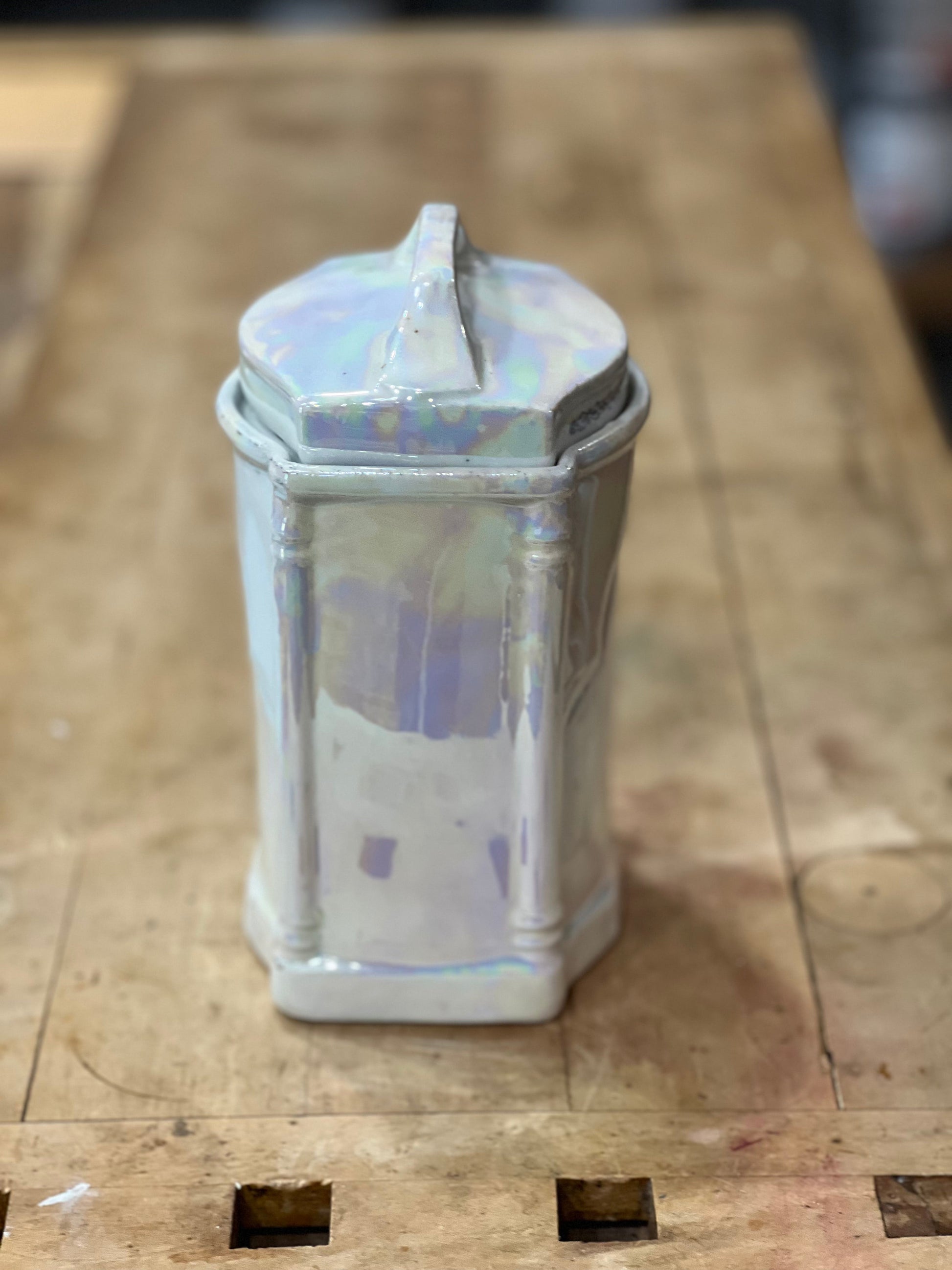 Antique German Lusterware Iridescent Porcelain Kitchen Canisters &amp; Spice Jars (Sold Individually) The Mustard Seed Collection, The Seed