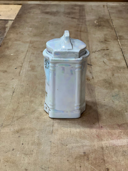 Antique German Lusterware Iridescent Porcelain Kitchen Canisters &amp; Spice Jars (Sold Individually) The Mustard Seed Collection, The Seed