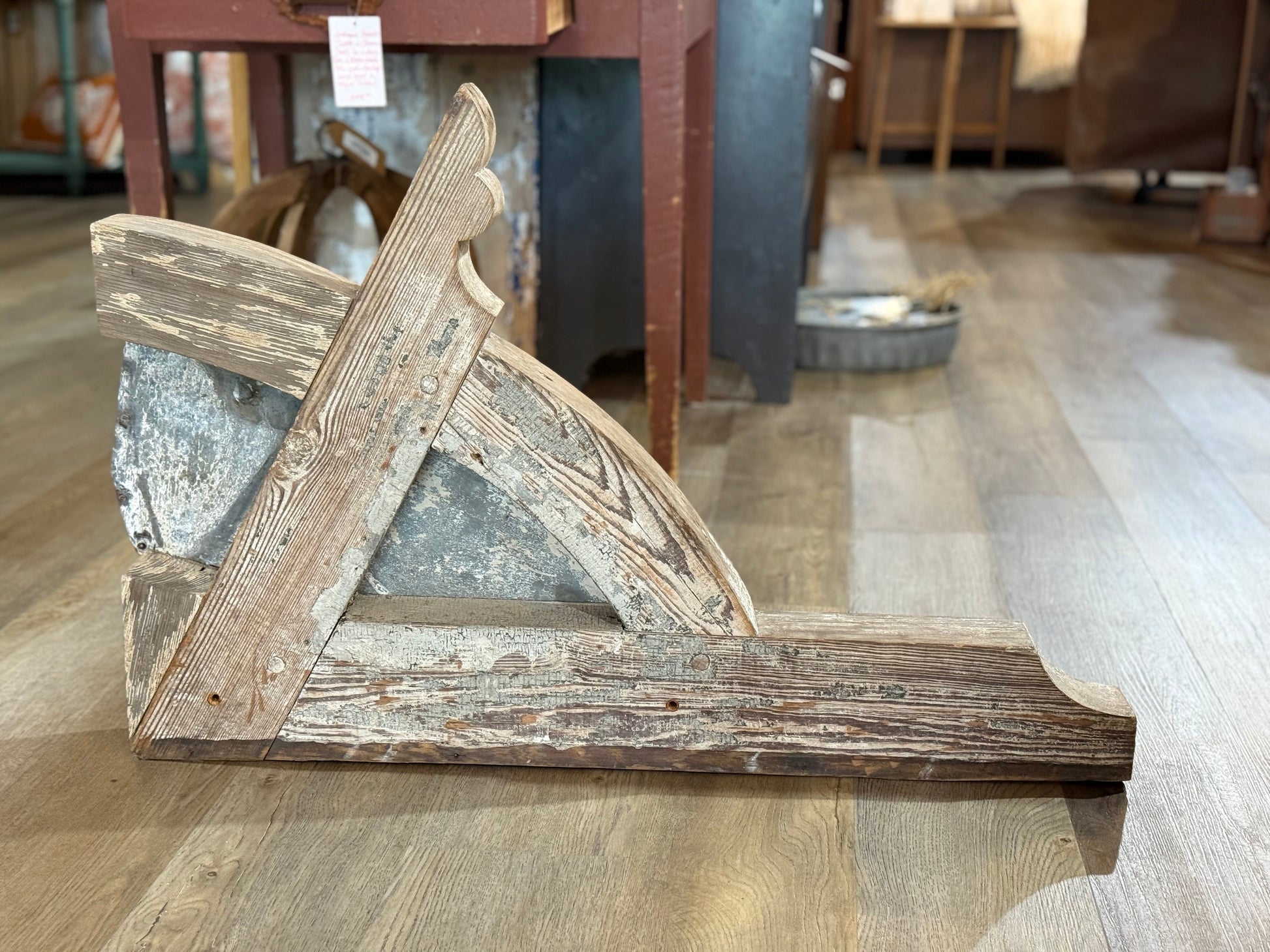 Pair of Chippy Corbels with Metal