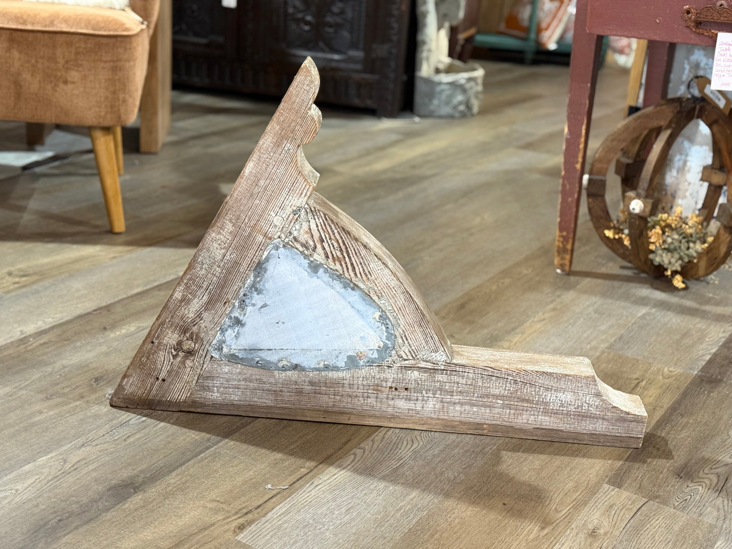 Pair of Chippy Corbels with Metal