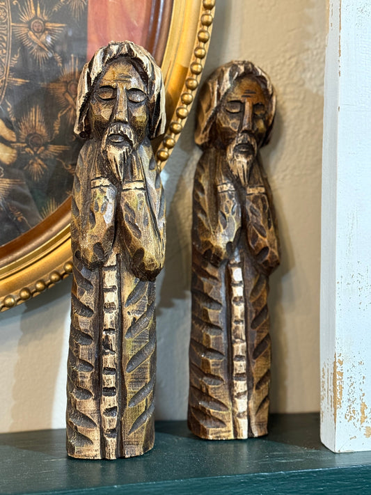 Pair of Plaster Monks