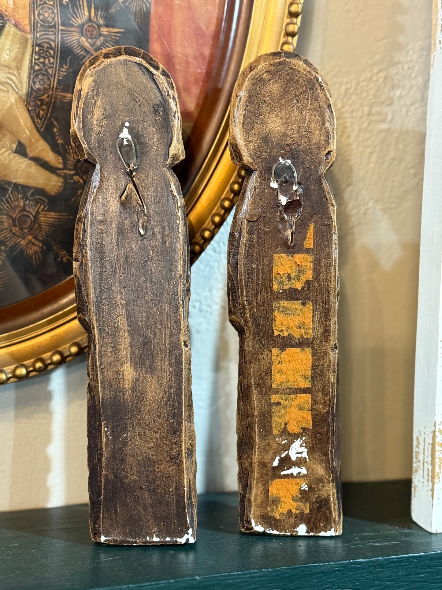 Pair of Plaster Monks