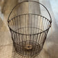Antique Industrial Wire Clam & Egg Basket with Swing Handle Highway 127 Yard Sale