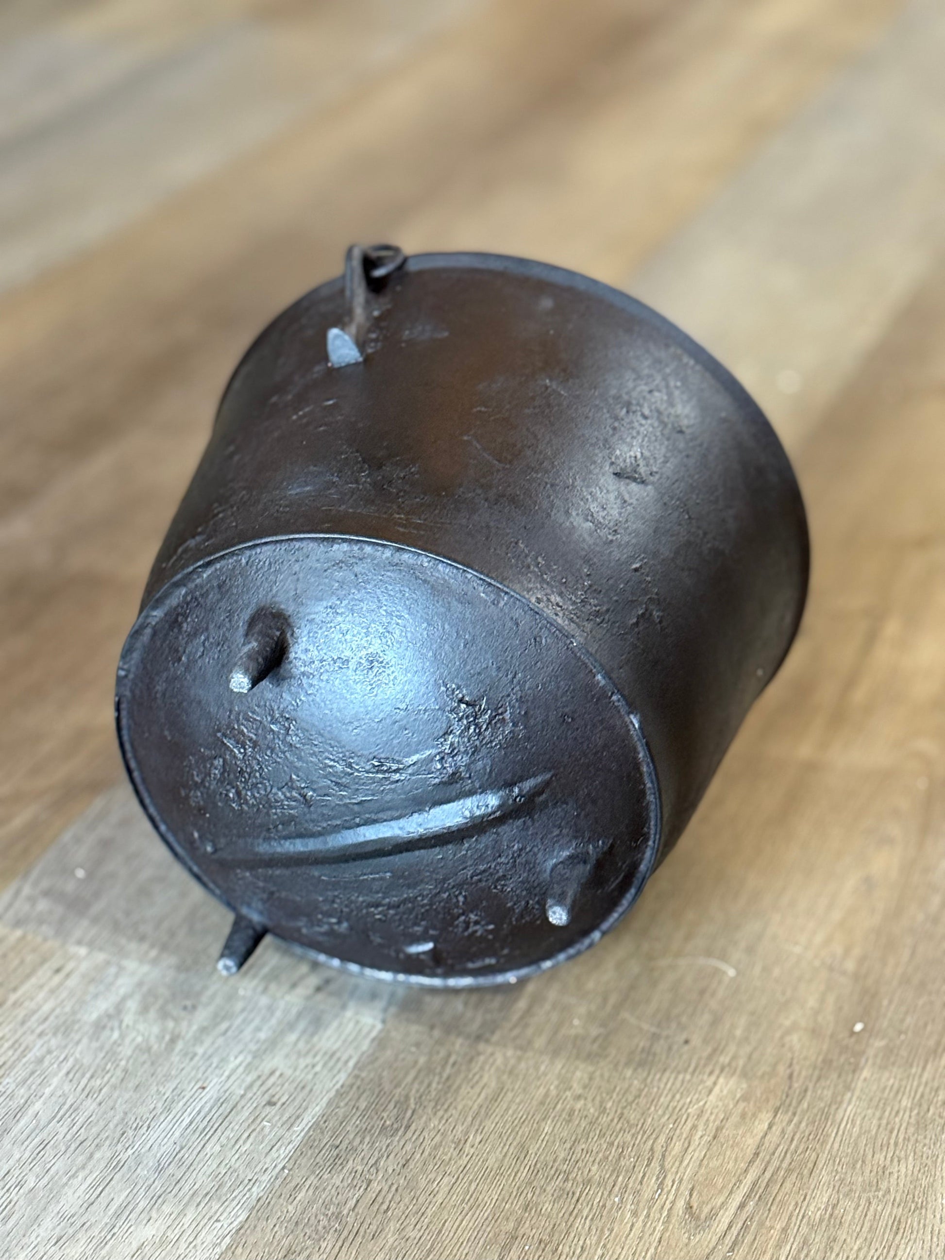 Restored 1800s Cast Iron Cauldron – Rare, Heavy & Gorgeous