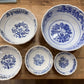 Set of Five Graduate Antique German Blue Onion Bowls Turkey Creek Auction