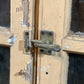 Antique Salvaged Glass Cabinet Doors - Primitive Chippy Beige Pantry Hutch Tall French Window Pane Single Door Grumpy's