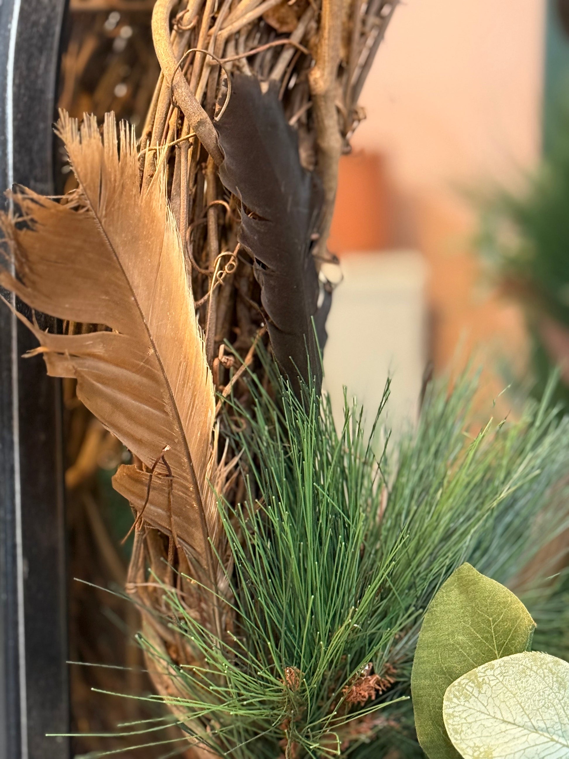 Rustic Winter Holiday Wreath