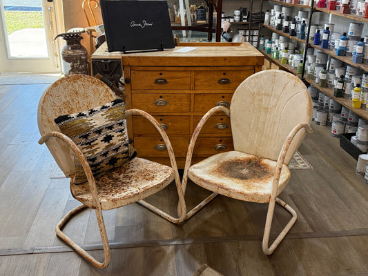 Pair of Vintage Metal Patio Chairs