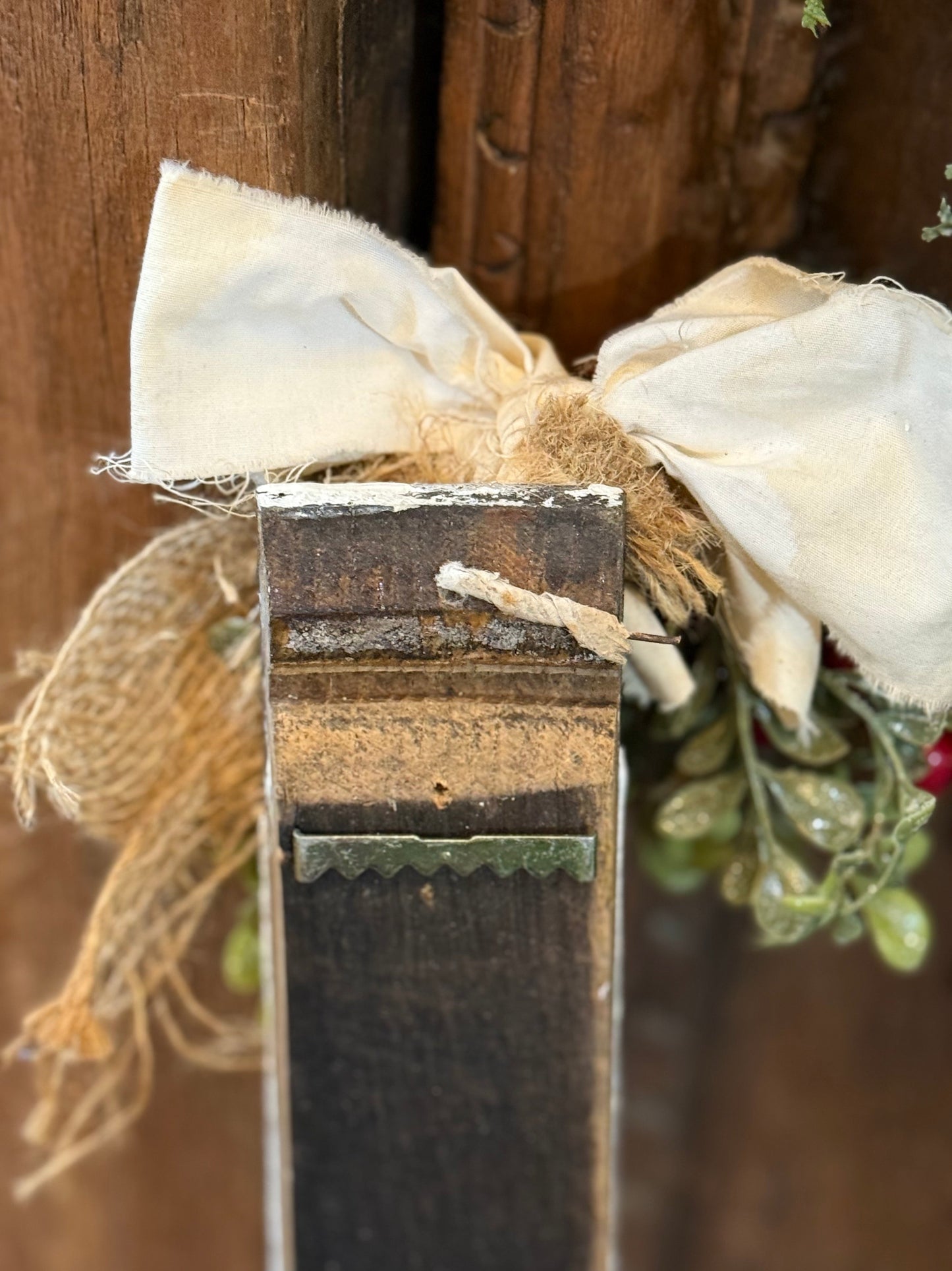 Rustic Hand-Painted Merry Christmas Sign
