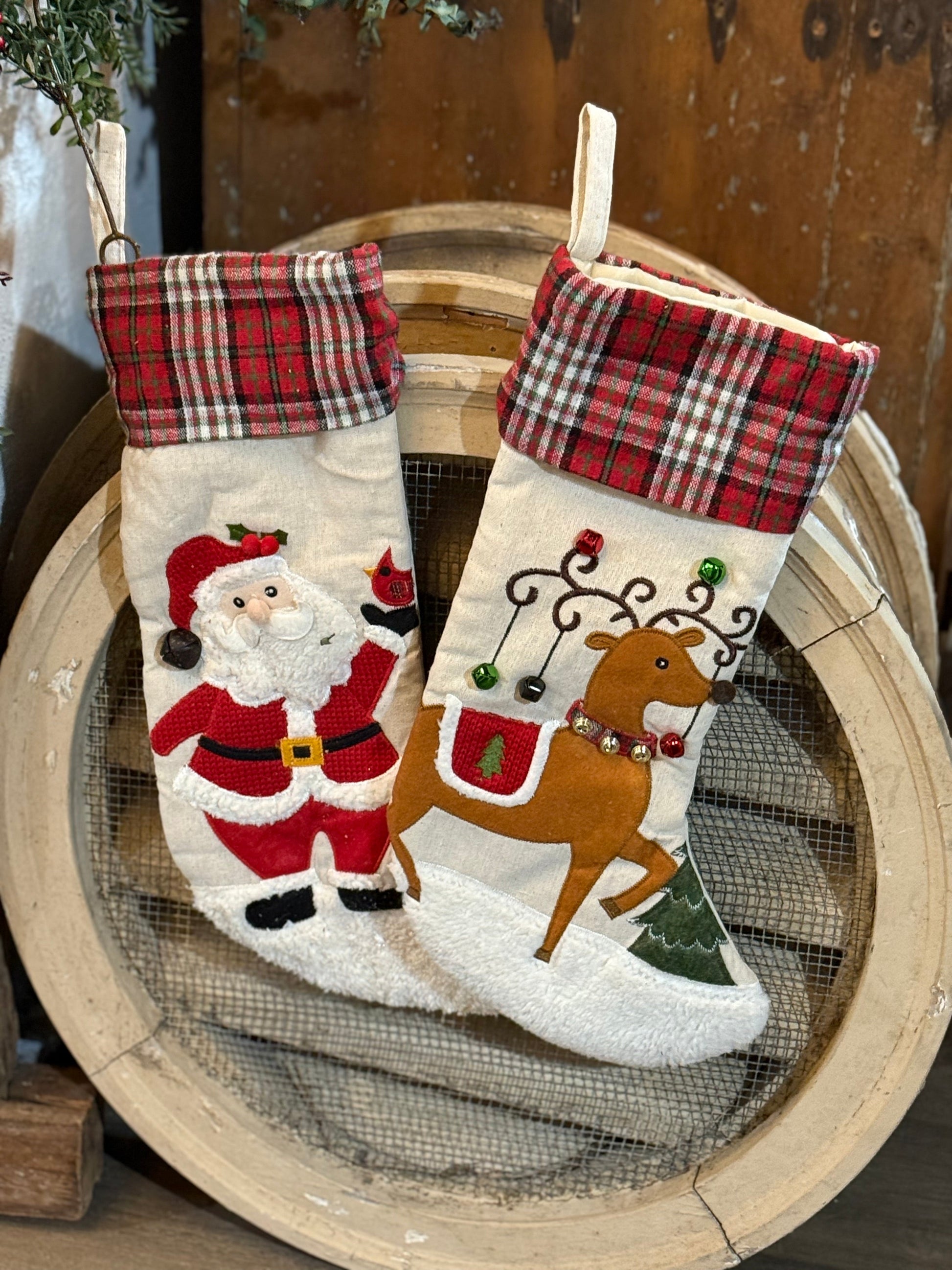 Rustic Style Christmas Stocking