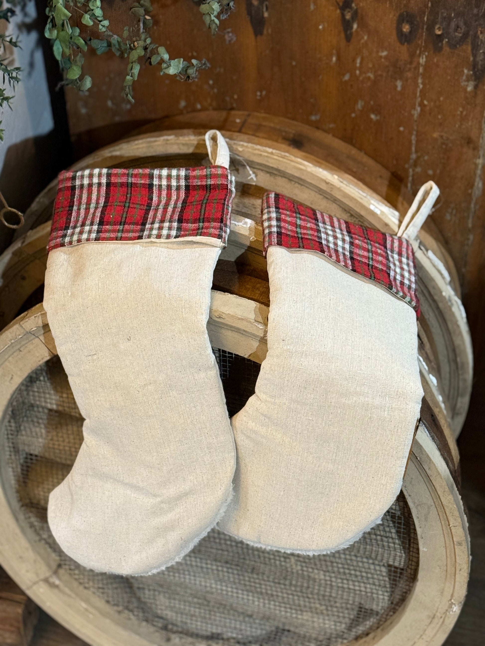 Rustic Style Christmas Stocking