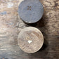 Vintage Turned Wood Pillar Candle Holders – Set of 2
