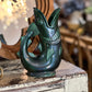 Vintage Shreve, Crump & Low Co. "Gurgling Cod" Fish Pitcher Vase – Iridescent Green Glaze (Made in England)