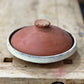 Vintage Studio Pottery Red Clay Covered Tortilla Warmer / Casserole Dish
