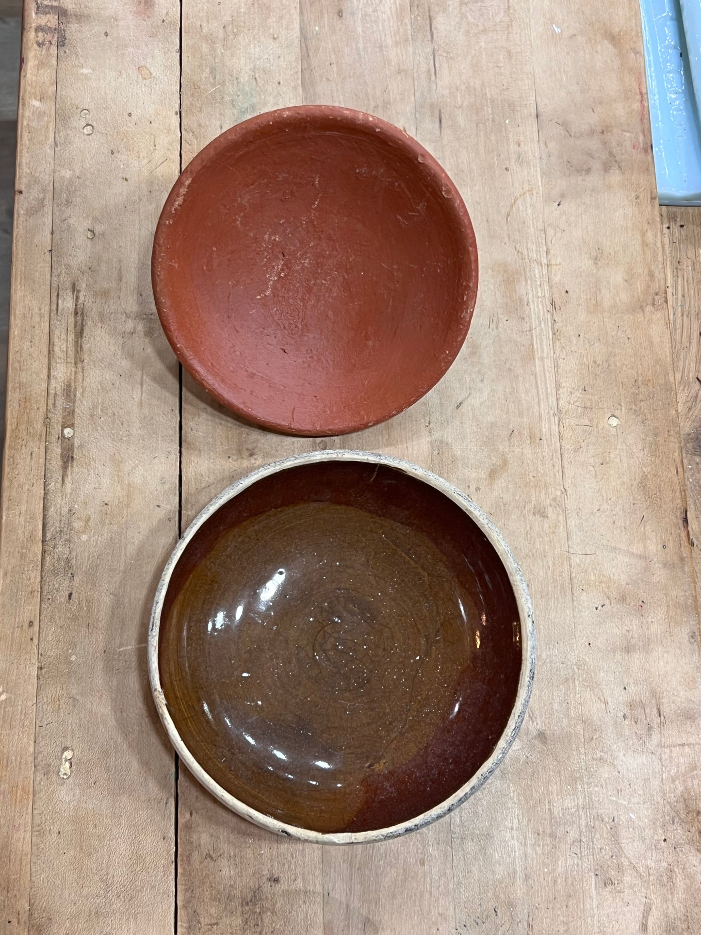 Vintage Studio Pottery Red Clay Covered Tortilla Warmer / Casserole Dish