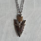 Mixed-Metal Arrowhead Pendant Necklace - 18"