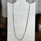 Vintage Silver-Tone Textured Bar &amp; Link Endless Chain Necklace - 28"