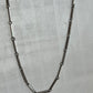 Vintage Silver-Tone Textured Bar &amp; Link Endless Chain Necklace - 28"