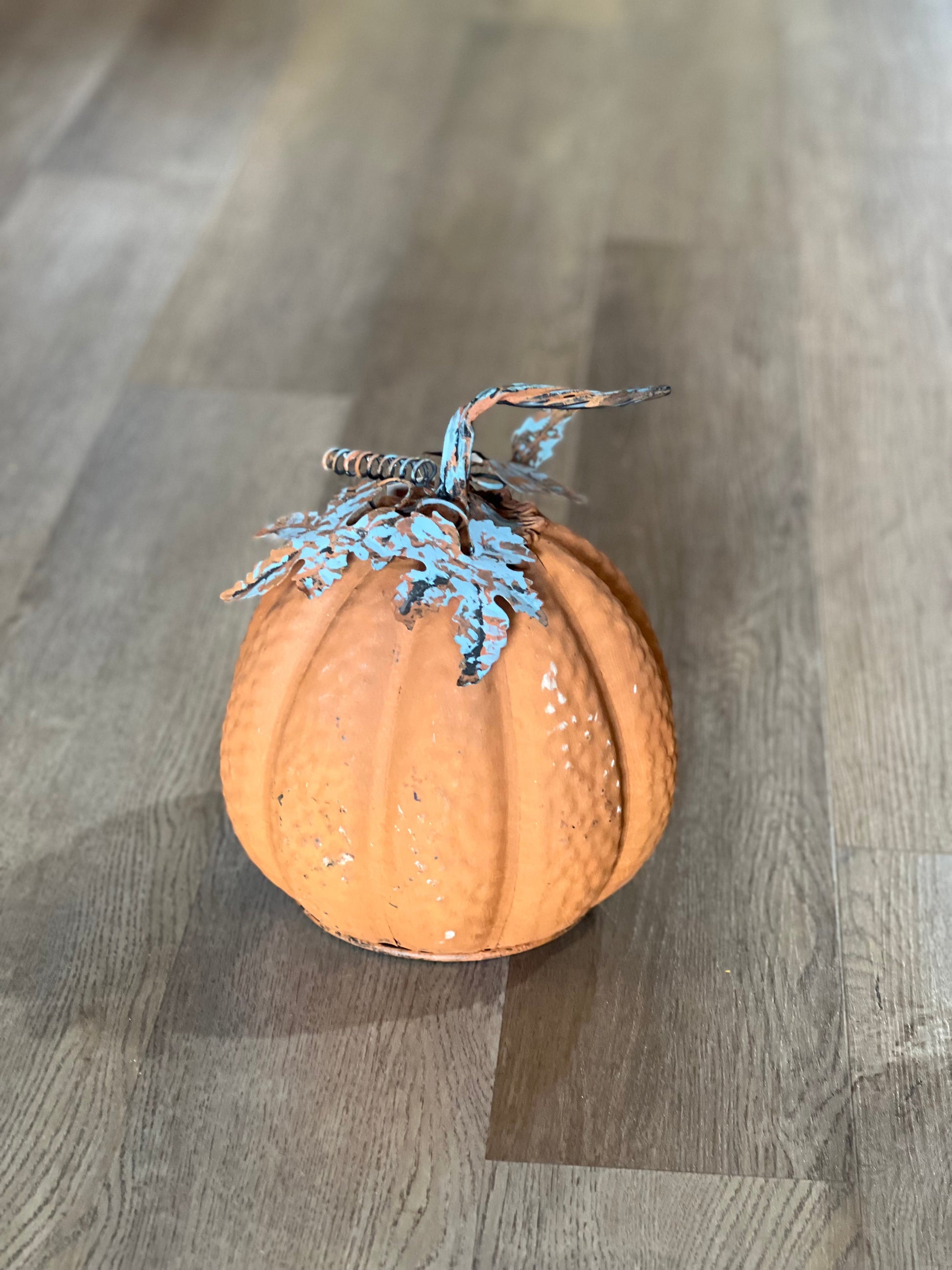 10" Rustic Metal Pumpkin Luminary – Autumn Tabletop Decor The Mustard Seed Collection, The Seed