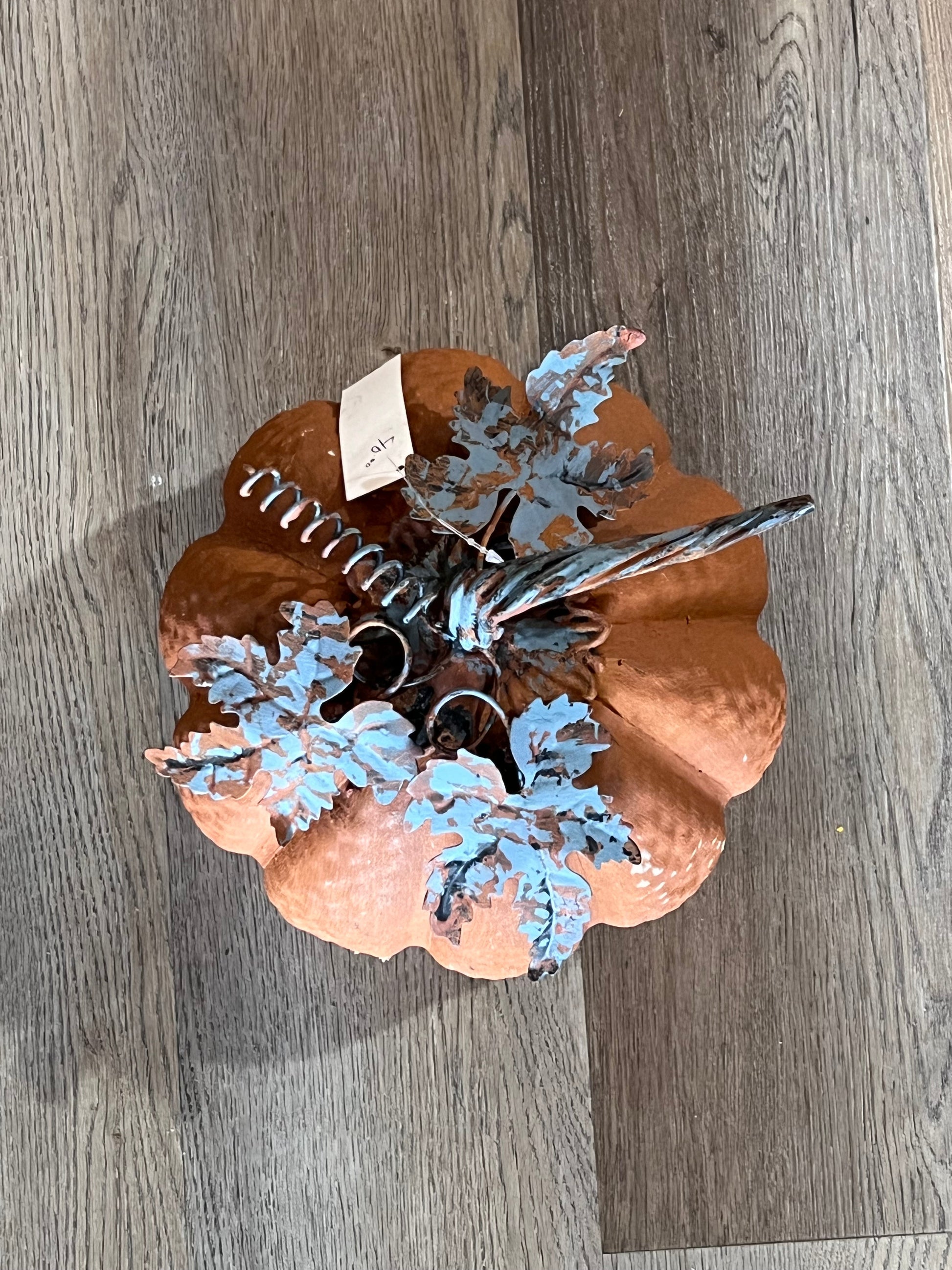 10" Rustic Metal Pumpkin Luminary – Autumn Tabletop Decor The Mustard Seed Collection, The Seed