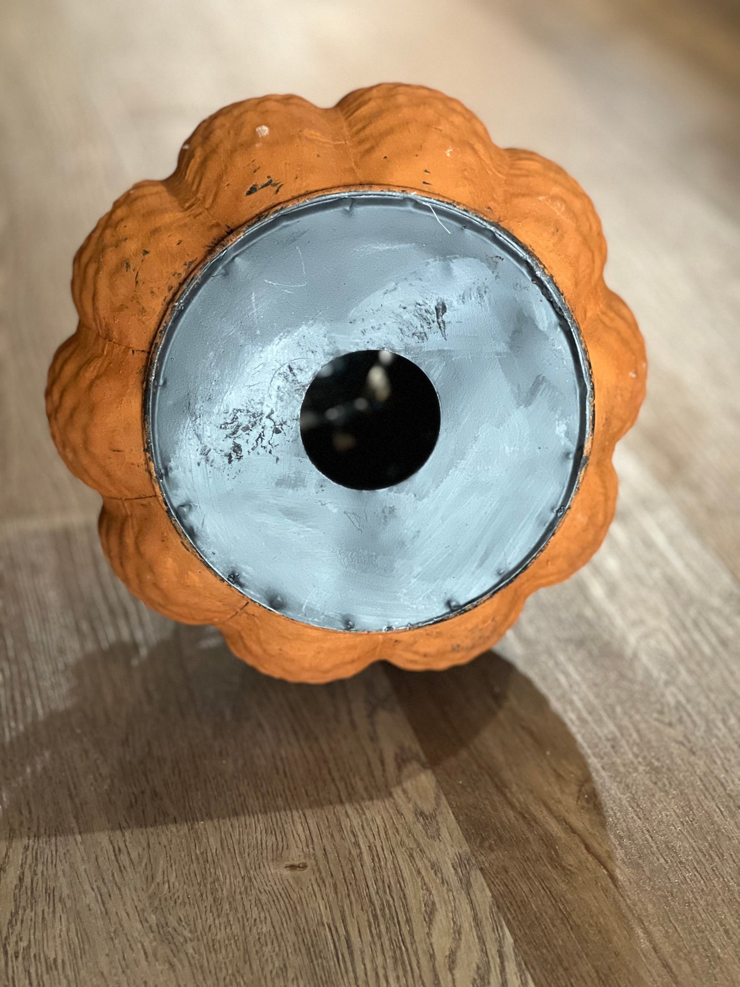 10" Rustic Metal Pumpkin Luminary – Autumn Tabletop Decor The Mustard Seed Collection, The Seed