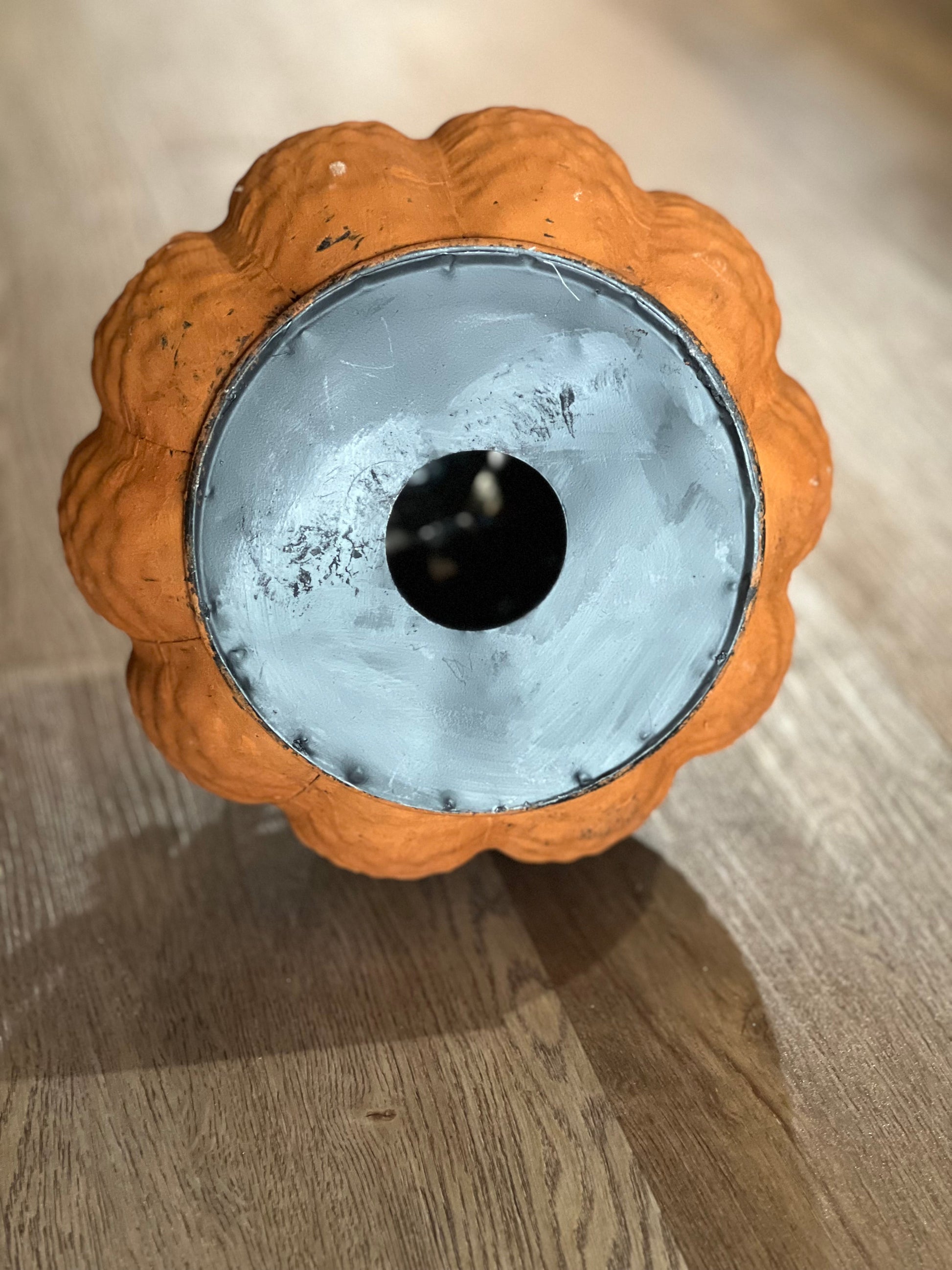 10" Rustic Metal Pumpkin Luminary – Autumn Tabletop Decor The Mustard Seed Collection, The Seed