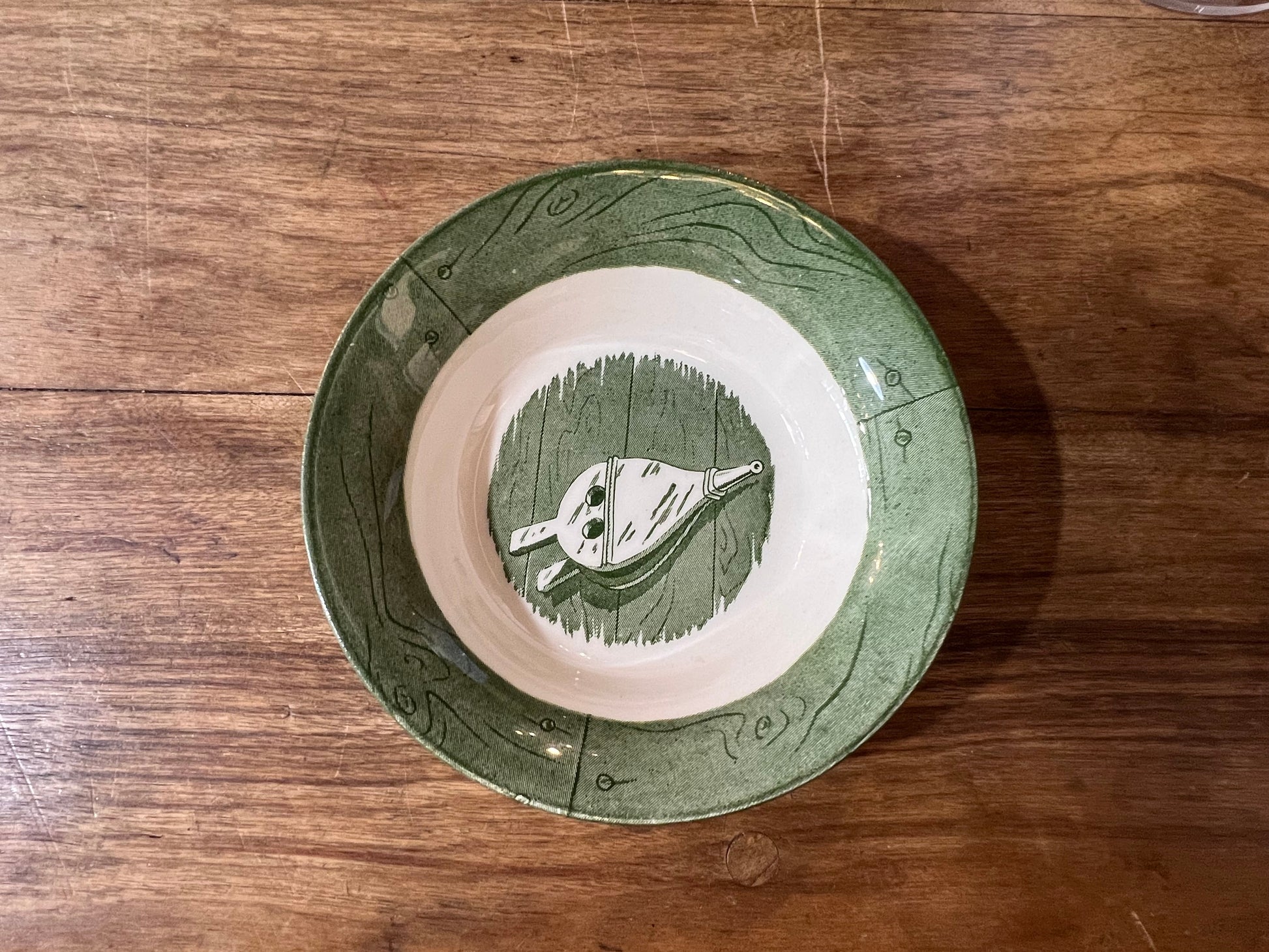 Colonial Homestead Green pattern manufactured by Royal China (USA) The Mustard Seed Collection, The Seed