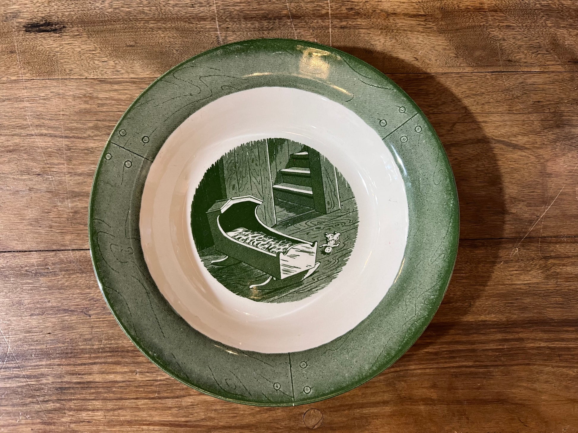Vintage Colonial Homestead Green by Royal China – Pick Your Piece (Sold Separately) The Mustard Seed Collection, The Seed