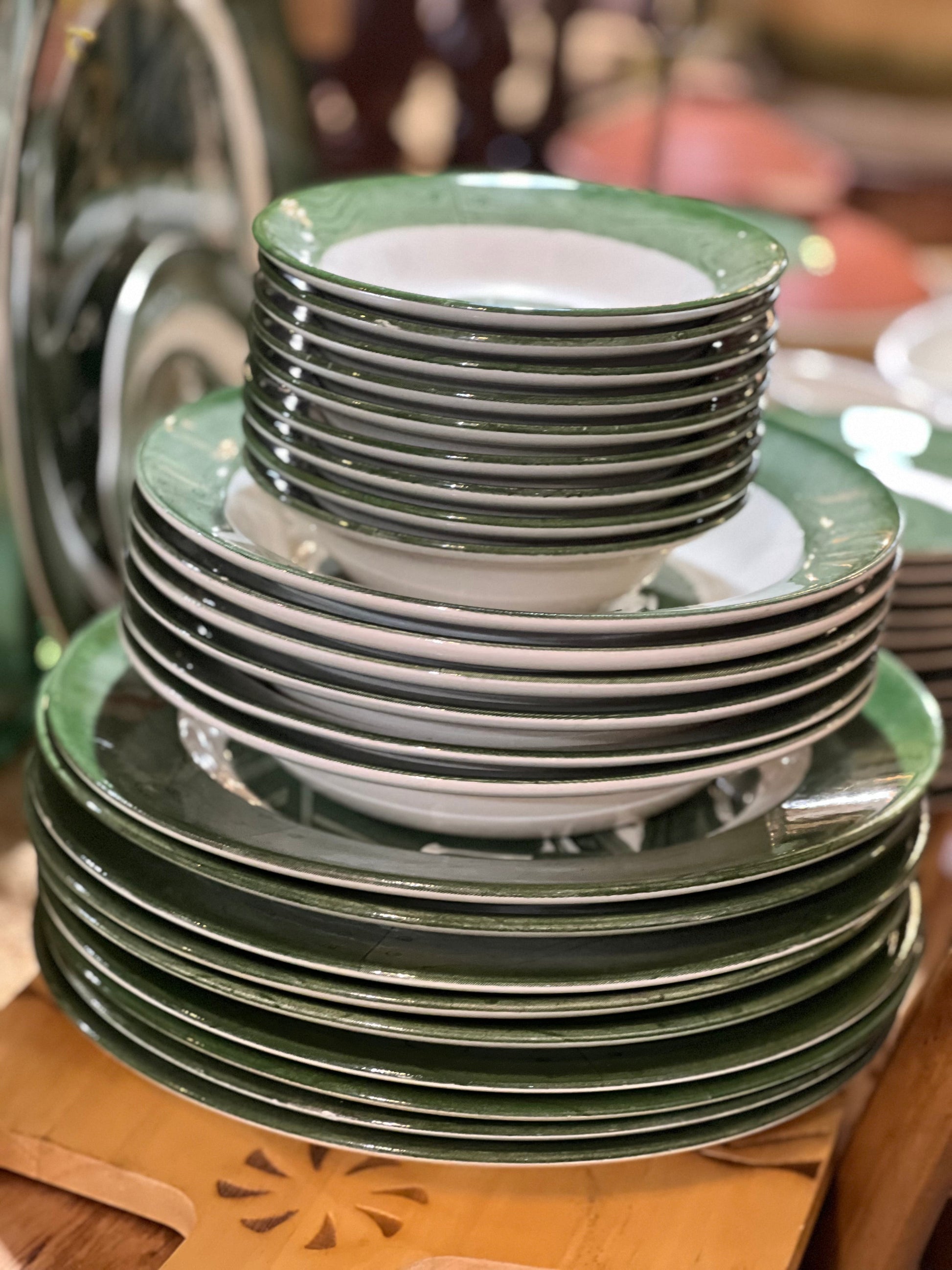 Vintage Colonial Homestead Green by Royal China – Pick Your Piece (Sold Separately) The Mustard Seed Collection, The Seed