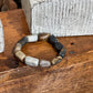 Natural Picasso Jasper Rectangular Chunky Bead Stretch Bracelet