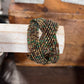 Bohemian Multi-Strand Interwoven Seed Bead Memory Wire Cuff Bracelet