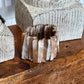 Natural Iridescent Mother of Pearl Shell Wide Stretch Cuff Bracelet