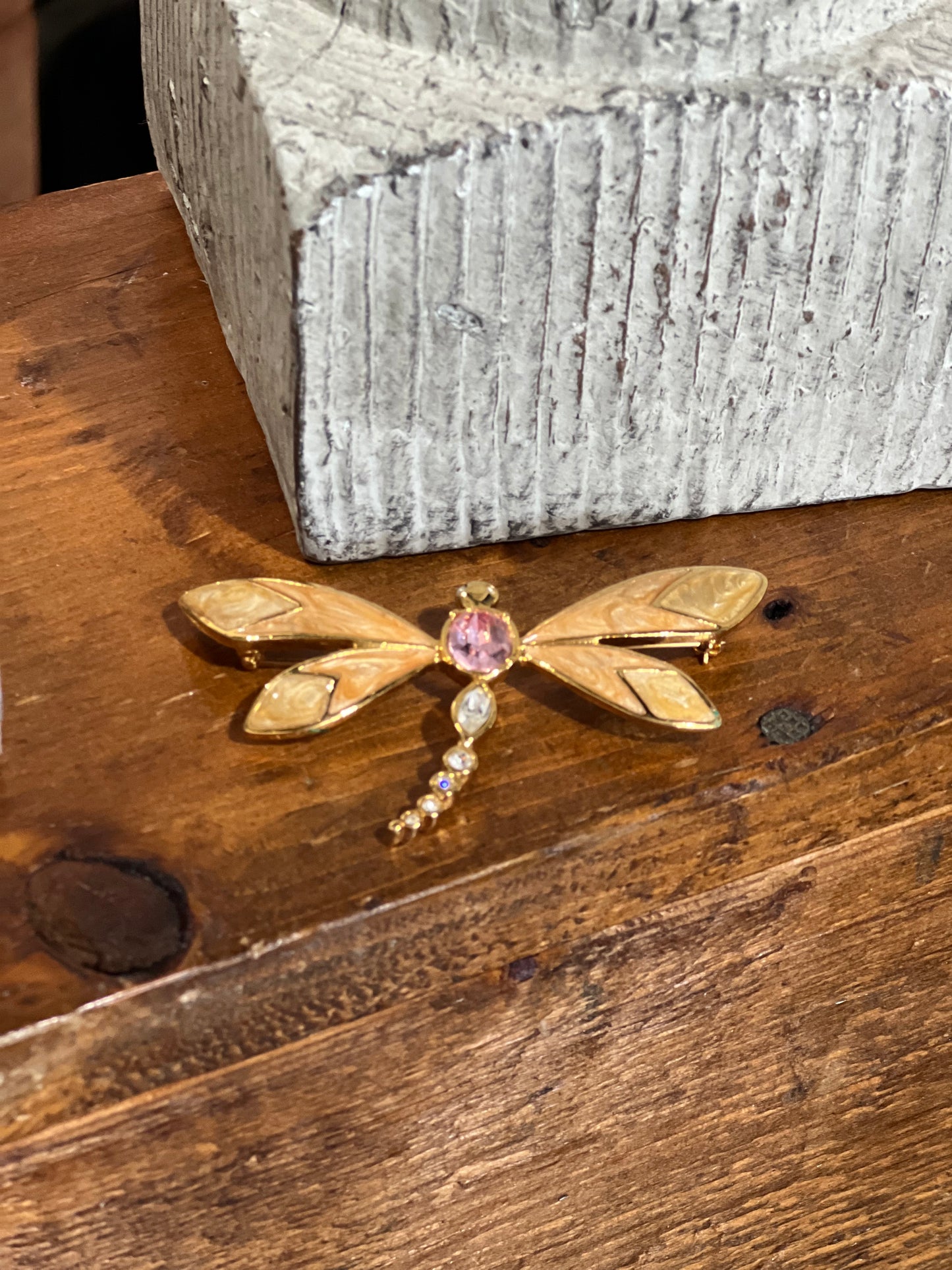 Vintage KJL for Avon "Nature's Treasures" Enameled Dragonfly Brooch