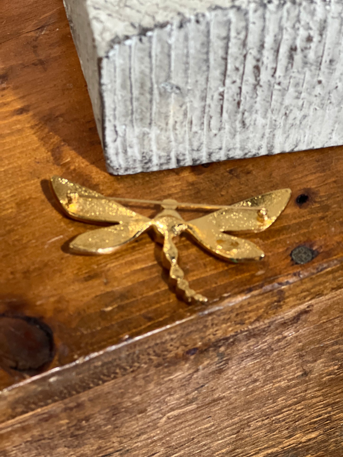Vintage KJL for Avon "Nature's Treasures" Enameled Dragonfly Brooch
