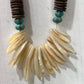 Boho Mother of Pearl Spall Collar Statement Necklace