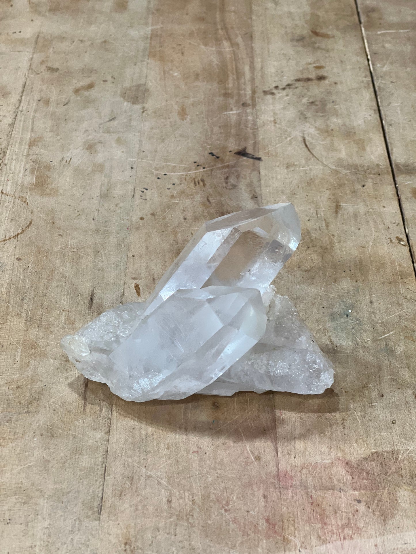 Clear Quartz Crystal Cluster - Natural 1 lb Raw Specimen, 4.25"