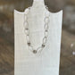Vintage Mid-Century Signed West Germany Milk Glass and Rhinestone Choker Necklace